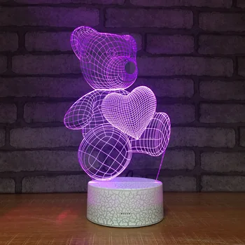 Bursting Pattern Small Bear Led Light Night Acrylic Usb Interface 3d Lamp Creative Gift Wholesale Usb Led 3d Light Fixtures
Bursting Pattern Small Bear Led Light Night Acrylic Usb Interface 3d Lamp Creative Gift Wholesale Usb Led 3d Light Fixtures