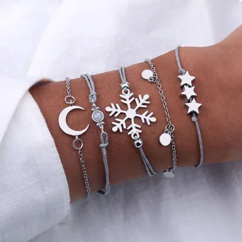 FAMSHIN Bohemian Snowflake Moon Star Bracelets Bangles For Women Heart Rope Bracelets Sets Jewelry Gifts 2019 New Vintage
FAMSHIN Bohemian Snowflake Moon Star Bracelets Bangles For Women Heart Rope Bracelets Sets Jewelry Gifts 2019 New Vintage