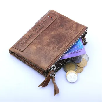 100% Crazy Horse Genuine Leather Men Wallets Credit Business Card Holders Double Zipper Cowhide Leather Wallet Purse Carteira
100% Crazy Horse Genuine Leather Men Wallets Credit Business Card Holders Double Zipper Cowhide Leather Wallet Purse Carteira