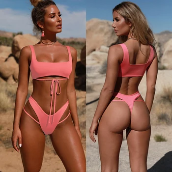 Bikinis Women 2018 Swimwear Thong Swimsuit Girls Sexy Bandage Swimming Suit Summer Bikini Set Female Halter Beach Bathing Suits
Bikinis Women 2018 Swimwear Thong Swimsuit Girls Sexy Bandage Swimming Suit Summer Bikini Set Female Halter Beach Bathing Suits