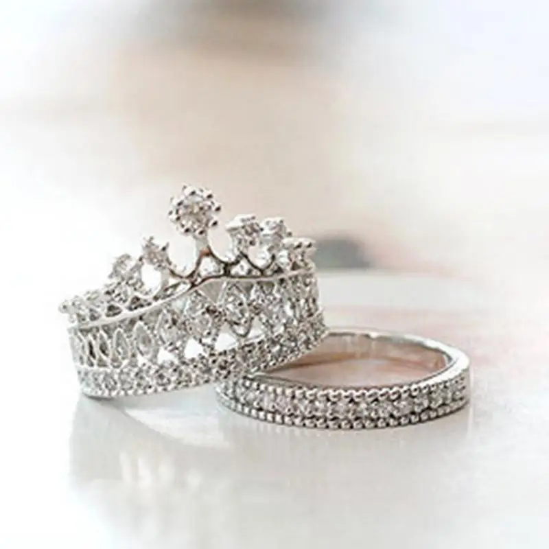 Female Rings 2 Pcs Queen Party Sweet Rhinestone Crown Molding Ring Value Of Two Sets Rhinestone Crown Rings Fashion Jewelry
Female Rings 2 Pcs Queen Party Sweet Rhinestone Crown Molding Ring Value Of Two Sets Rhinestone Crown Rings Fashion Jewelry