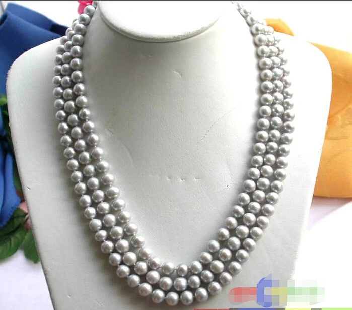3ROW 9MM GRAY ROUND FRESHWATER CULTURED PEARL NECKLACE SHELL p868@^Noble style Natural Fine jewe FREE SHIPPING ##a #a
3ROW 9MM GRAY ROUND FRESHWATER CULTURED PEARL NECKLACE SHELL p868@^Noble style Natural Fine jewe FREE SHIPPING ##a #a