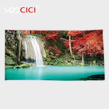 Custom Microfiber Ultra Soft Bath/hand Towel,Waterfall Decor Single Waterfall in Corner of the Deep Forest with Fair Fall Oak
Custom Microfiber Ultra Soft Bath/hand Towel,Waterfall Decor Single Waterfall in Corner of the Deep Forest with Fair Fall Oak