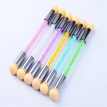 1 個スポンジブラシの勾配ブルーム Uv ジェルポリッシュマニキュアツールネイルアート咲くペンマルチ色ツール # TB17(China)