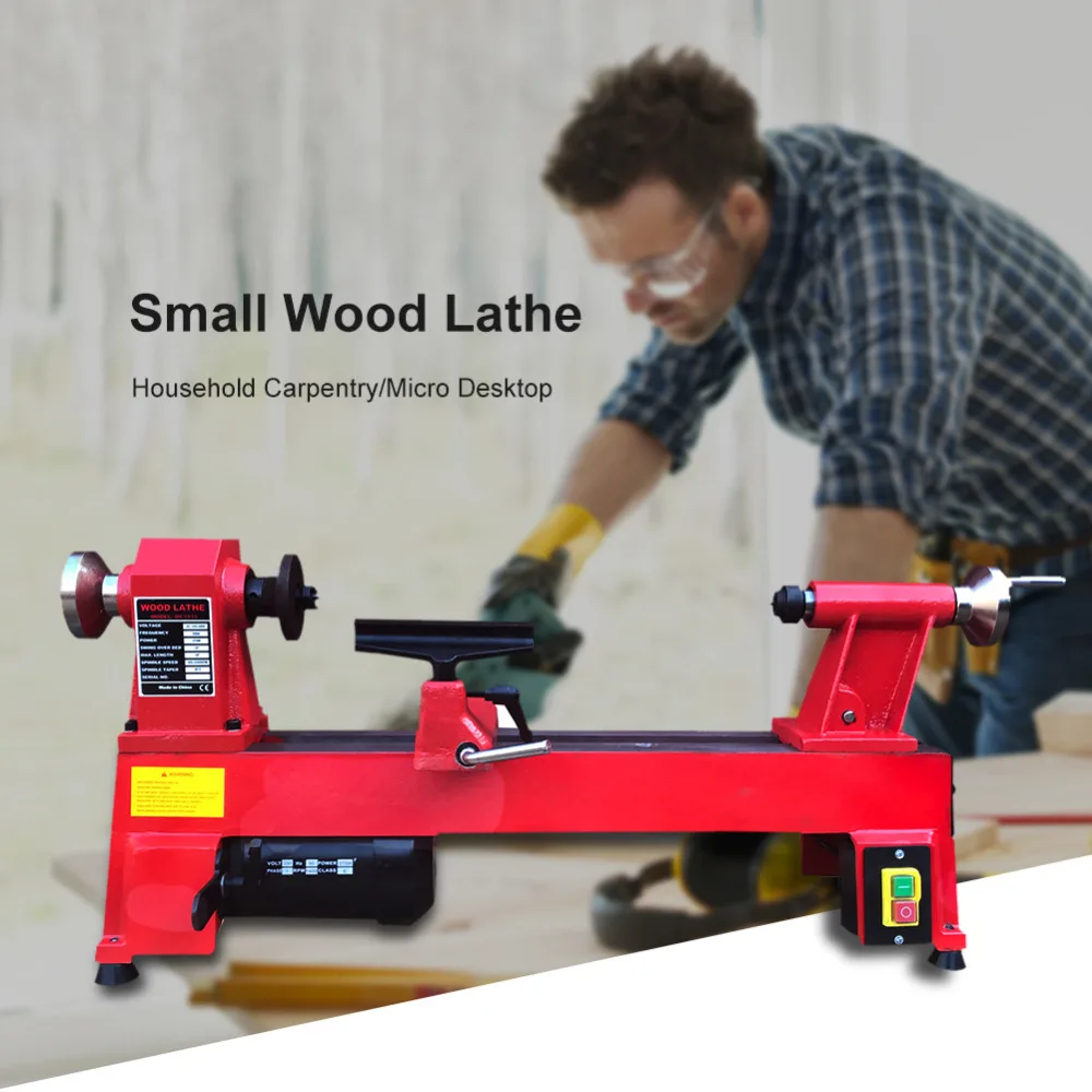 550W Electronic Speed Regulating Lathe Small Cast Iron Woodworking Lathe Woodworking Lathe for DIY Home Use Machine 220V EU plug
550W Electronic Speed Regulating Lathe Small Cast Iron Woodworking Lathe Woodworking Lathe for DIY Home Use Machine 220V EU plug