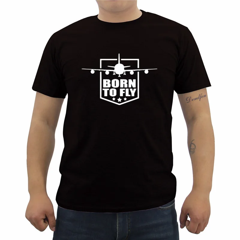 Summer New Man Cotton T-shirt Born To Fly Pilot Airplane Design T Shirts Men's Cool Short Sleeve Cotton Tops Tees Streetwear
Summer New Man Cotton T-shirt Born To Fly Pilot Airplane Design T Shirts Men's Cool Short Sleeve Cotton Tops Tees Streetwear