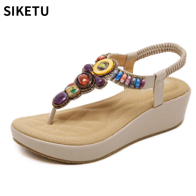 Ladies Shoes 2018 Summer Fashion Sandals Women High Heels Slippers Causal Beach Shoes Ladies Sandals Glitter Stone Adornment
Ladies Shoes 2018 Summer Fashion Sandals Women High Heels Slippers Causal Beach Shoes Ladies Sandals Glitter Stone Adornment