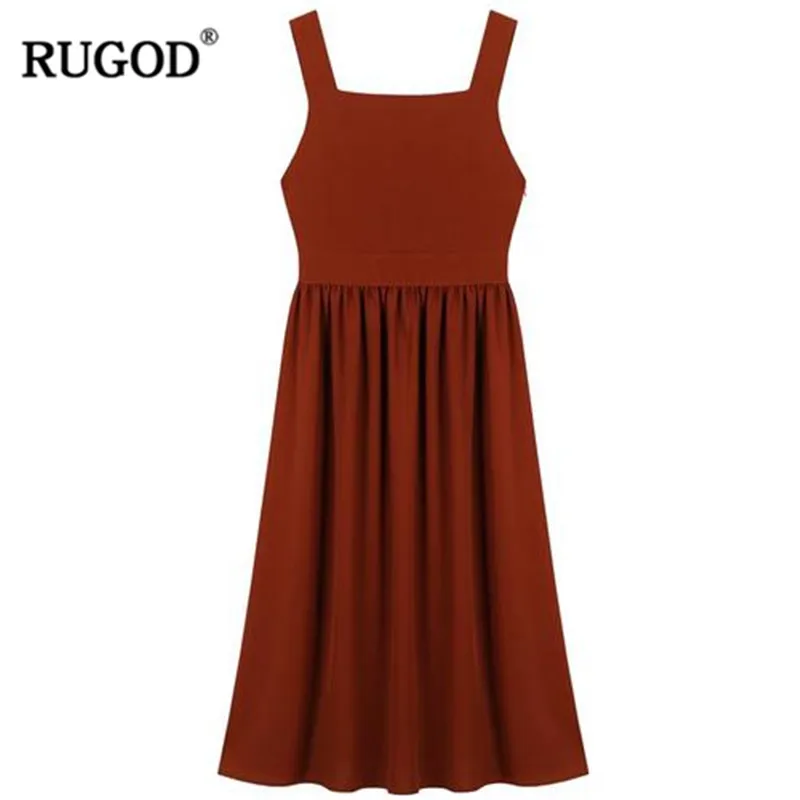 RUGOD 2019 Women Summer Dress Solid Sleeveless Hight Waist Open Back Causual lady Beach Robe
RUGOD 2019 Women Summer Dress Solid Sleeveless Hight Waist Open Back Causual lady Beach Robe