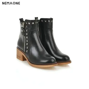 NEMAONE New ladies ankle western boots high heels boots woman spring autumn girl's shoes large size 43
NEMAONE New ladies ankle western boots high heels boots woman spring autumn girl's shoes large size 43