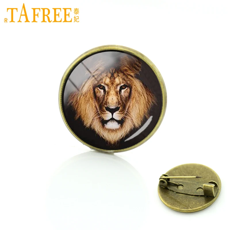 

TAFREE King brooch pin wild animal male tiger hippo dinosaur sloth rhino shark silhouette badge Men women jewelry T717