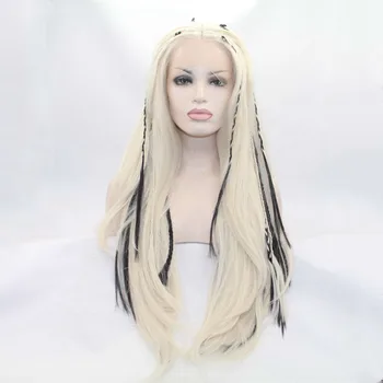 Marquesha Long Platinum Blonde Synthetic Lace Front Braided Wigs For Women Makeup Replacement Wig Braids Halloween Wigs
Marquesha Long Platinum Blonde Synthetic Lace Front Braided Wigs For Women Makeup Replacement Wig Braids Halloween Wigs