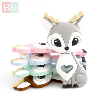 Bite Bites 1PC Sika Deer Silicone Teether Cartoon Animal DIY Pacifier Clip Chain BPA Free Food Grade Silicone Elk Baby Teether
Bite Bites 1PC Sika Deer Silicone Teether Cartoon Animal DIY Pacifier Clip Chain BPA Free Food Grade Silicone Elk Baby Teether