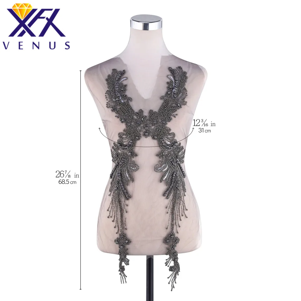 XINFANGXIU Hand Sewing On Rhinestone Applique with glass beads Clothes Patch Wedding Dress Trimming Costume Embellishment
XINFANGXIU Hand Sewing On Rhinestone Applique with glass beads Clothes Patch Wedding Dress Trimming Costume Embellishment