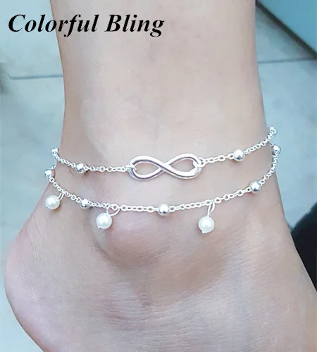 

Infinite Infinity Charm Barefoot Sandals Enkelbandje Foot Feet Beach Anklet Ankle Bracelet Anklets Women Fine Jewelry