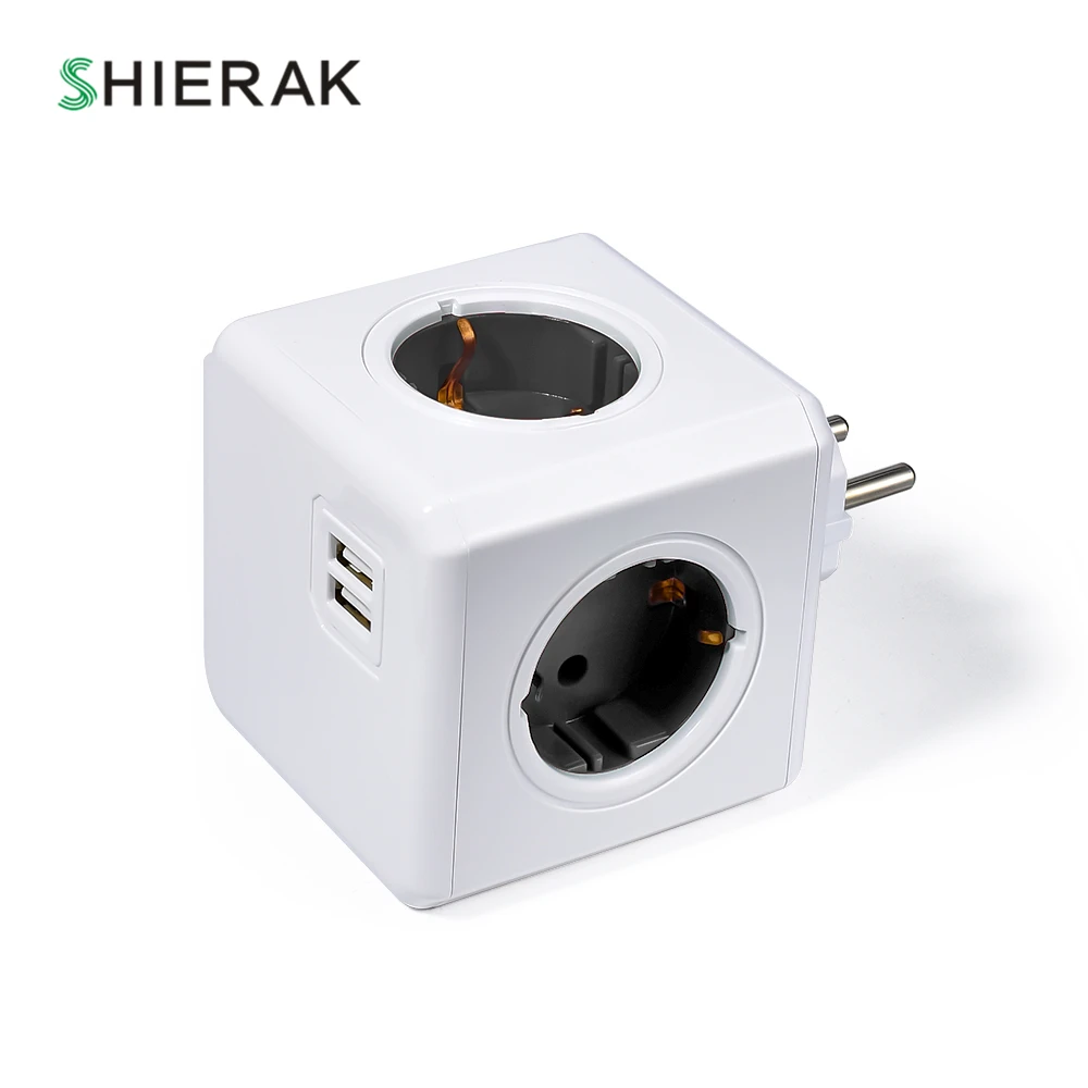 SHIERAK Smart Home Power Cube Socket EU Plug 4 Outlets 2 USB Ports Adapter Adapter Multi Switched Sockets Green/Gray/Red
SHIERAK Smart Home Power Cube Socket EU Plug 4 Outlets 2 USB Ports Adapter Adapter Multi Switched Sockets Green/Gray/Red