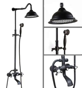 Black Oil Rubbed Brass Dual Cross Handles Bathroom 8 Inch Round Rain Shower Faucet Set Bath Tub Mixer Tap Hand Shower mhg601
Black Oil Rubbed Brass Dual Cross Handles Bathroom 8 Inch Round Rain Shower Faucet Set Bath Tub Mixer Tap Hand Shower mhg601