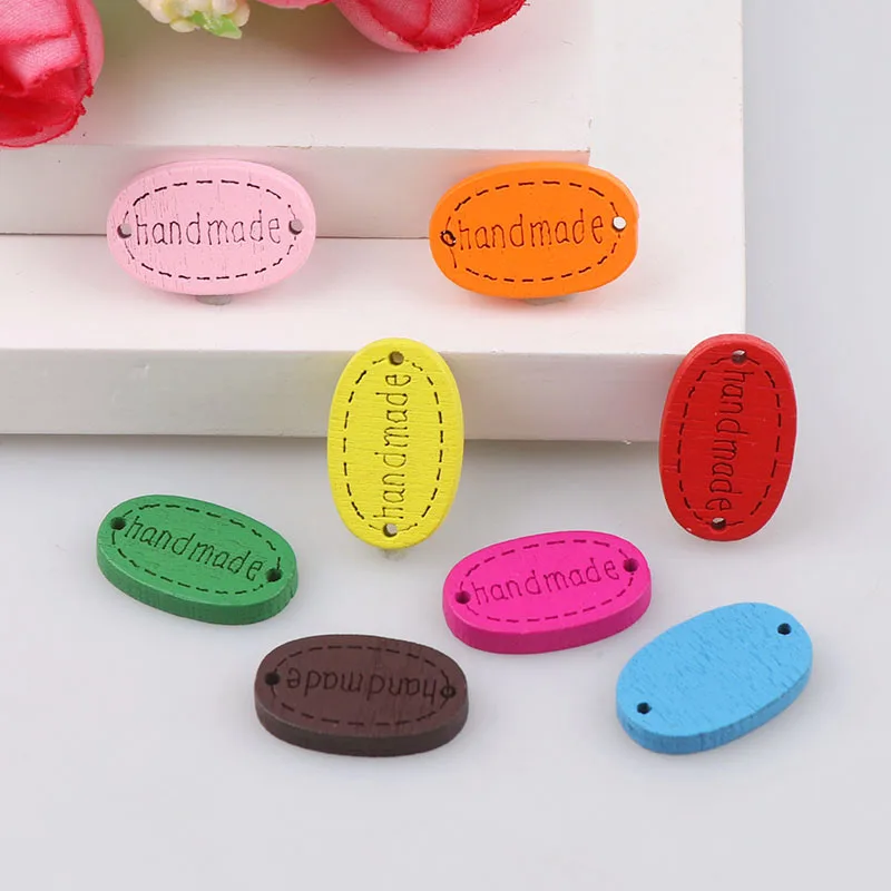 50PCs Multicolor Handmade Letter Carved Wooden Buttons Craft And Scrapbooking Decoration Buttons 17x10mm Sewing Accessories
50PCs Multicolor Handmade Letter Carved Wooden Buttons Craft And Scrapbooking Decoration Buttons 17x10mm Sewing Accessories