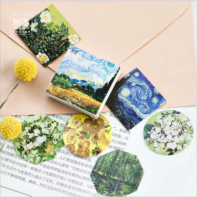 Meet Van Gogh Label Boxed Stickers Hand Account Album Decorative Stickers Stickers Children'S Student Stationery 45pcs/ Box
Meet Van Gogh Label Boxed Stickers Hand Account Album Decorative Stickers Stickers Children'S Student Stationery 45pcs/ Box