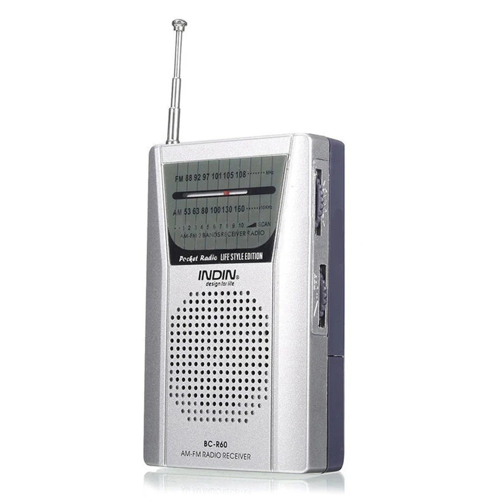 Universal BC-R60 Pocket Radio Telescopic Antenna Mini AM/FM 2-Band Radio World Receiver with Speaker 3.5mm Earphone Jack
Universal BC-R60 Pocket Radio Telescopic Antenna Mini AM/FM 2-Band Radio World Receiver with Speaker 3.5mm Earphone Jack