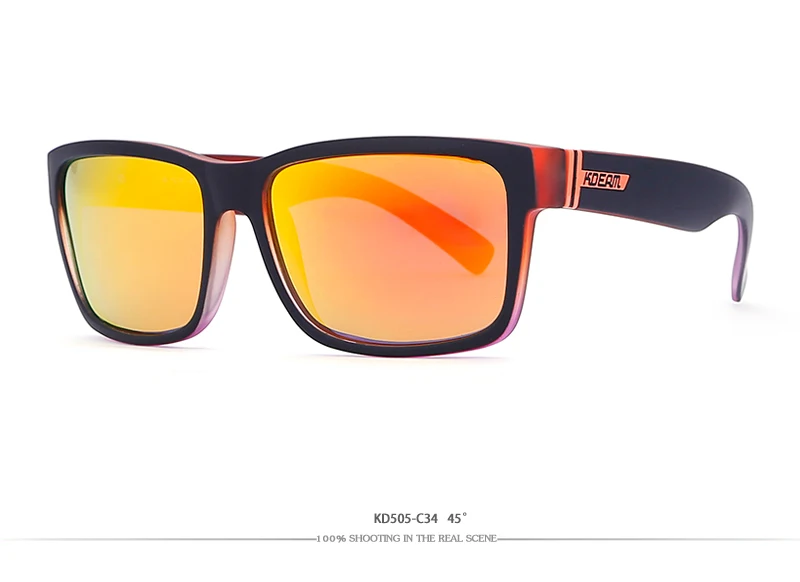 KDEAM Sport Sunglasses Polarized Men Square Sun Glasses Outdoor Women Brand design 2018 Summer UV400 With Original Case KD505 16