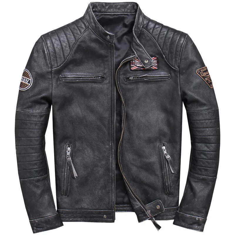 2020 Vintage Black Men Slim Fit Biker Leather Jacket Plus Size 4XL Genuine Cowhide Spring Motorcycle Leather Coat FREE SHIPPING
2020 Vintage Black Men Slim Fit Biker Leather Jacket Plus Size 4XL Genuine Cowhide Spring Motorcycle Leather Coat FREE SHIPPING