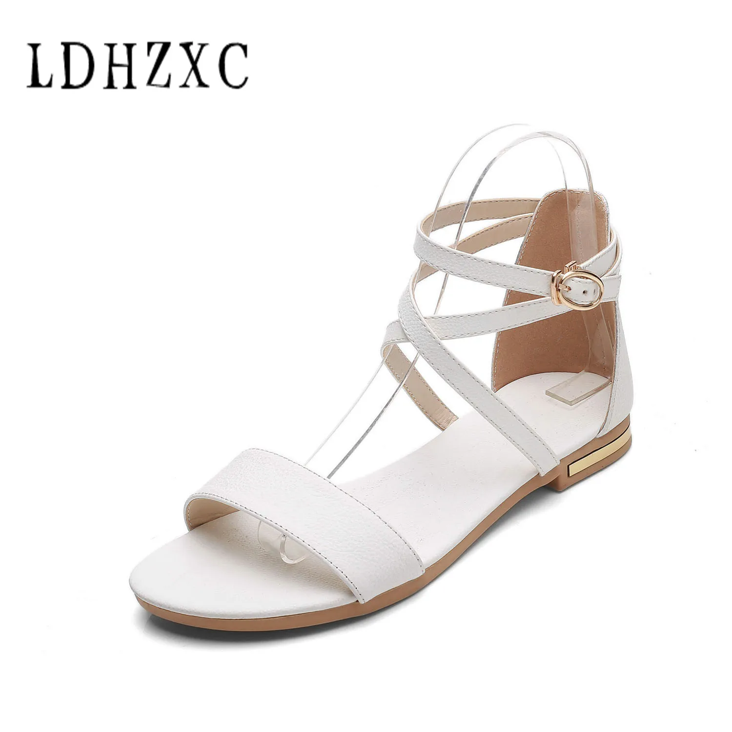 LDHZXC 2018 new new flat women's sandals Genuine leather women sandals summer shoes woman flats white black shoes
LDHZXC 2018 new new flat women's sandals Genuine leather women sandals summer shoes woman flats white black shoes