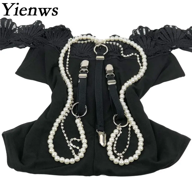 Yienws Female Pants Suspenders 3 Clip Button Trousers Braces for Women Fashion Pearl Beading Diamond Suspenders YiA069
Yienws Female Pants Suspenders 3 Clip Button Trousers Braces for Women Fashion Pearl Beading Diamond Suspenders YiA069