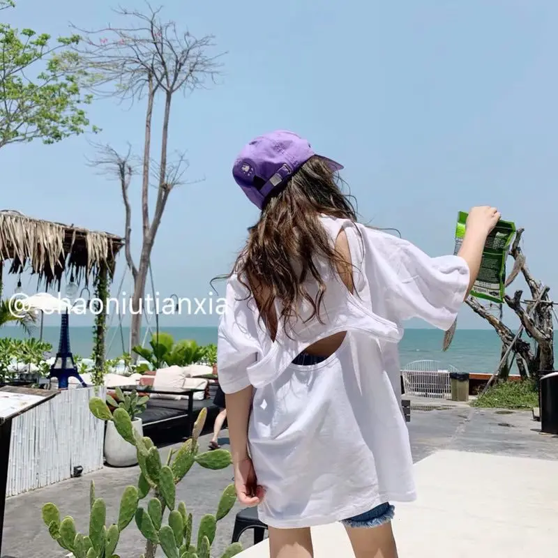 2019 summer new children's clothing girls T-shirt girls short-sleeved t-shirt long paragraph backless solid color
2019 summer new children's clothing girls T-shirt girls short-sleeved t-shirt long paragraph backless solid color