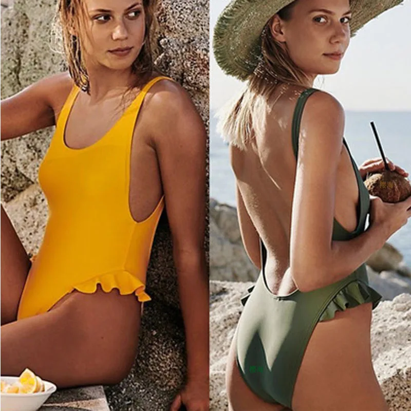 Women Swimwear Deep V Neck Bathing Suit 2019 Ruffle Bandage Swimsuit Monokini One Pieces Swimwear Female Tankini maillot de bain
Women Swimwear Deep V Neck Bathing Suit 2019 Ruffle Bandage Swimsuit Monokini One Pieces Swimwear Female Tankini maillot de bain