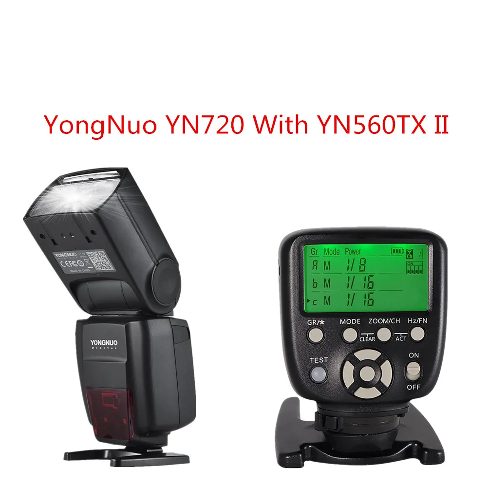 2018 YONGNUO YN720 Lithium Manual Speedlight Flash with Yongnuo YN560TX II Flash Wireless Trigger for Canon Nikon Pentax
2018 YONGNUO YN720 Lithium Manual Speedlight Flash with Yongnuo YN560TX II Flash Wireless Trigger for Canon Nikon Pentax