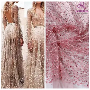 La Belleza 1 yard pink/gold metallic stones pearls heavy embroidered wedding dress/evening/show dress lace fabric 51'' width
La Belleza 1 yard pink/gold metallic stones pearls heavy embroidered wedding dress/evening/show dress lace fabric 51'' width