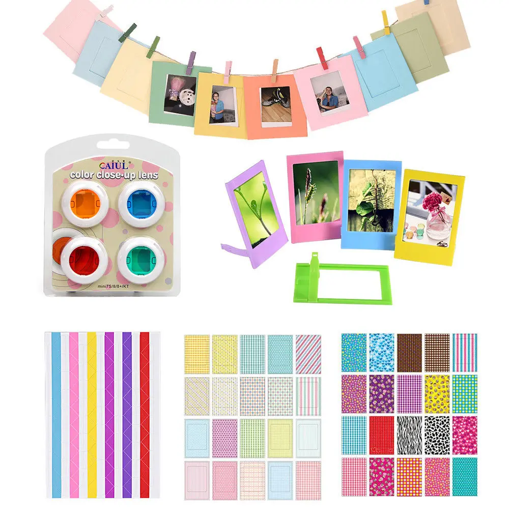 4 Colors Filter + Stickers + Photo Frame For Fujifilm Instax Mini 8, 8+, 7s, 9, Hello Kitty Instant Camera & Photo Paper Films
4 Colors Filter + Stickers + Photo Frame For Fujifilm Instax Mini 8, 8+, 7s, 9, Hello Kitty Instant Camera & Photo Paper Films