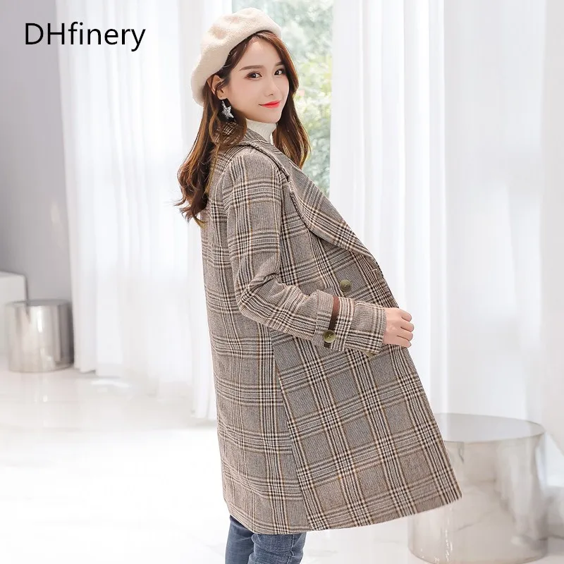 DHfinery Women Plaid Wool Coat for bust 106-138CM winter elegant Double Breasted Long vintage woolen coat plus size XL-5XL B802
DHfinery Women Plaid Wool Coat for bust 106-138CM winter elegant Double Breasted Long vintage woolen coat plus size XL-5XL B802