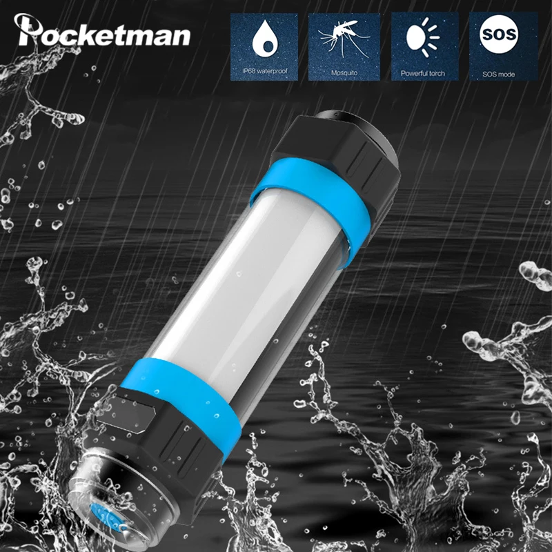 IP68 Waterproof Camping Lantern USB Rechargeable Flashlight with Magnetic Emergency Lamp For Hiking 6 Modes light
IP68 Waterproof Camping Lantern USB Rechargeable Flashlight with Magnetic Emergency Lamp For Hiking 6 Modes light