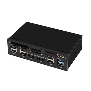 5.25 Inch Usb 3.0 Front Panel Pc Usb 3.0/2.0 Hub E-Sata Sata Audio Multi Card Reader for Computer Case Optical Drives Bay
5.25 Inch Usb 3.0 Front Panel Pc Usb 3.0/2.0 Hub E-Sata Sata Audio Multi Card Reader for Computer Case Optical Drives Bay