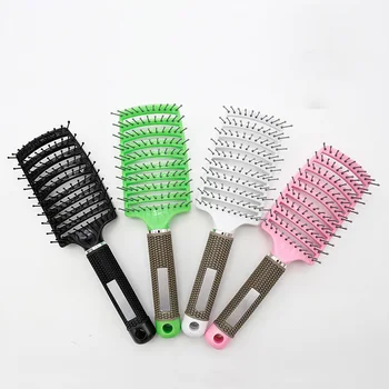 Professional Combs Women Hair Scalp Massage Comb Bristle Nylon Hairbrush Wet Curly Detangle Hair Brush For Salon Hairdressing
Professional Combs Women Hair Scalp Massage Comb Bristle Nylon Hairbrush Wet Curly Detangle Hair Brush For Salon Hairdressing
