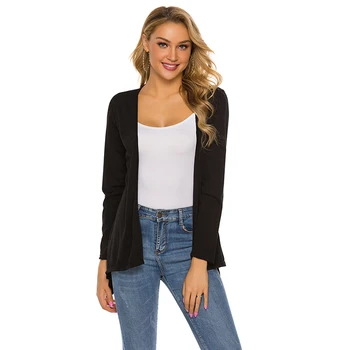 Spring Autumn Solid Color Long Sleeve Cardigan Casual Woman Outerwear Fashion Sweater Explosion Models Loose Irregular Hem
Spring Autumn Solid Color Long Sleeve Cardigan Casual Woman Outerwear Fashion Sweater Explosion Models Loose Irregular Hem