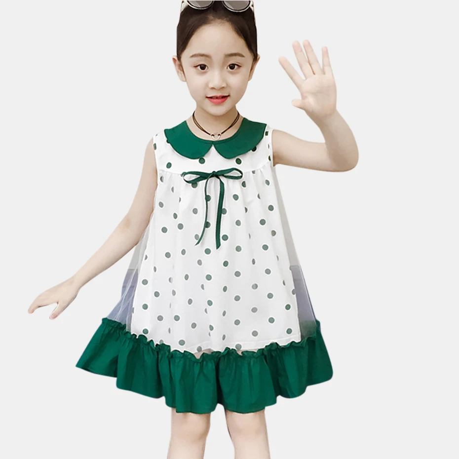 Dress For Girls Dot Vestidos For Children Sleeveless Party Dress Girls Teenage Girl Clothes Summer 2019 6 8 10 12 13 14 Year
Dress For Girls Dot Vestidos For Children Sleeveless Party Dress Girls Teenage Girl Clothes Summer 2019 6 8 10 12 13 14 Year
