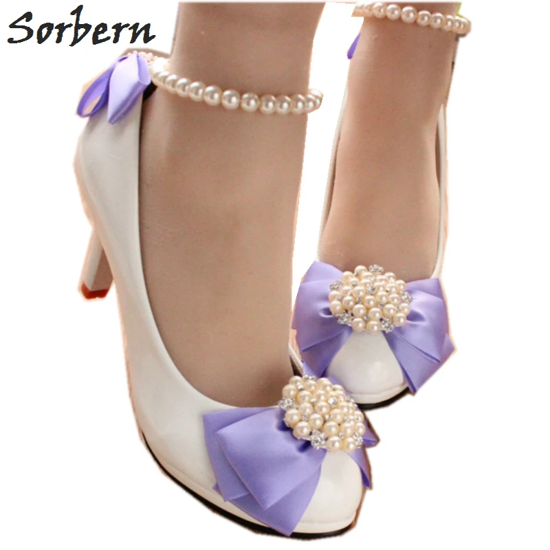 Sorbern Beaded Bowknot Purple Wedding Shoes Med Heels Round Toe Ladies Party Shoes For Bridesmaid Girls 2018 New Arrivals
Sorbern Beaded Bowknot Purple Wedding Shoes Med Heels Round Toe Ladies Party Shoes For Bridesmaid Girls 2018 New Arrivals