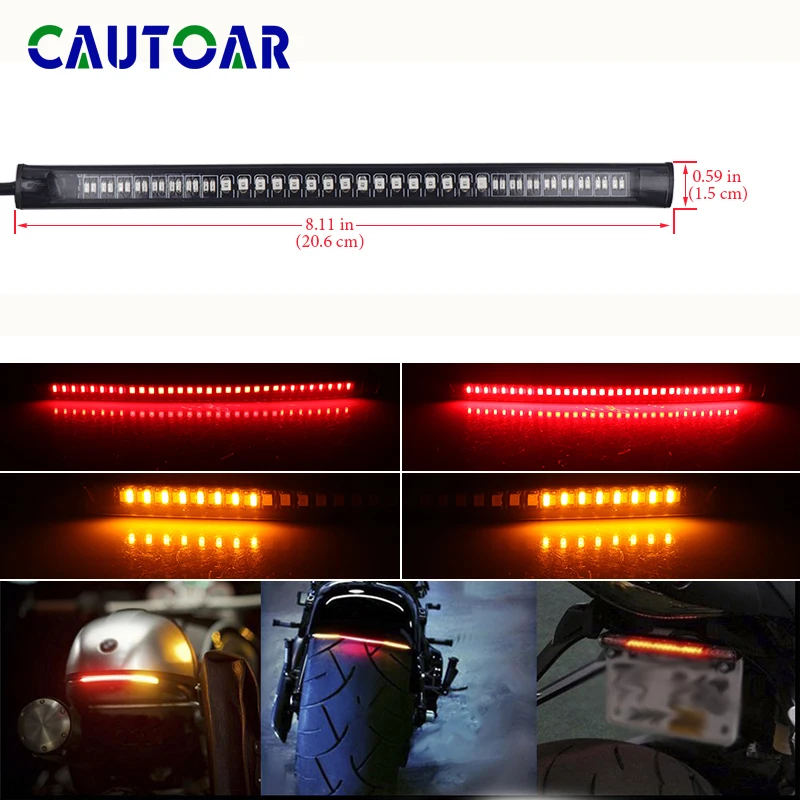 Motorcycle Flexible Led Brake Lighting Turn Signal License Plate Lamp 3528 SMD 48 Motorcycle Led Tail Light Strip Red Amber
Motorcycle Flexible Led Brake Lighting Turn Signal License Plate Lamp 3528 SMD 48 Motorcycle Led Tail Light Strip Red Amber