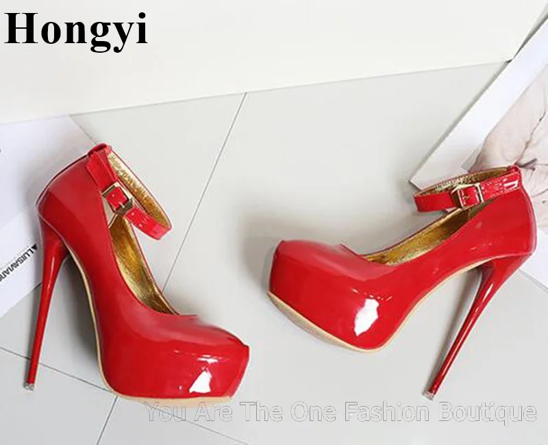 Discount Thick Platform Thin High Heel Dress Shoes Women Ankle Wrap Patent Leather Night Club Party Pumps Straps High Heels
Discount Thick Platform Thin High Heel Dress Shoes Women Ankle Wrap Patent Leather Night Club Party Pumps Straps High Heels