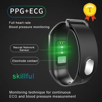 New ECG PPG sleep monitor sport bracelet IP67 waterproof heart rate blood oxygen smart band fitness tracker smart bracelet
New ECG PPG sleep monitor sport bracelet IP67 waterproof heart rate blood oxygen smart band fitness tracker smart bracelet