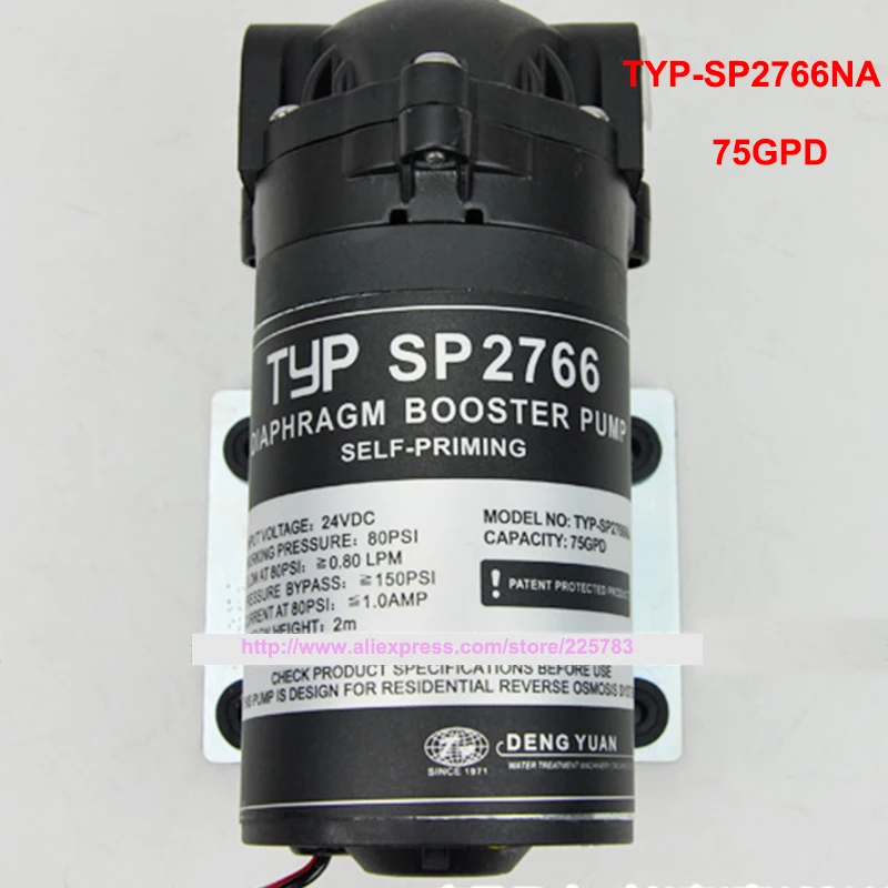 RO Water Filter Parts 24vDC Water Pump High Pressure Booster 75/100GPD Machine Increase Reverse Osmosis System Pressure SP2766NA 
RO Water Filter Parts 24vDC Water Pump High Pressure Booster 75/100GPD Machine Increase Reverse Osmosis System Pressure SP2766NA