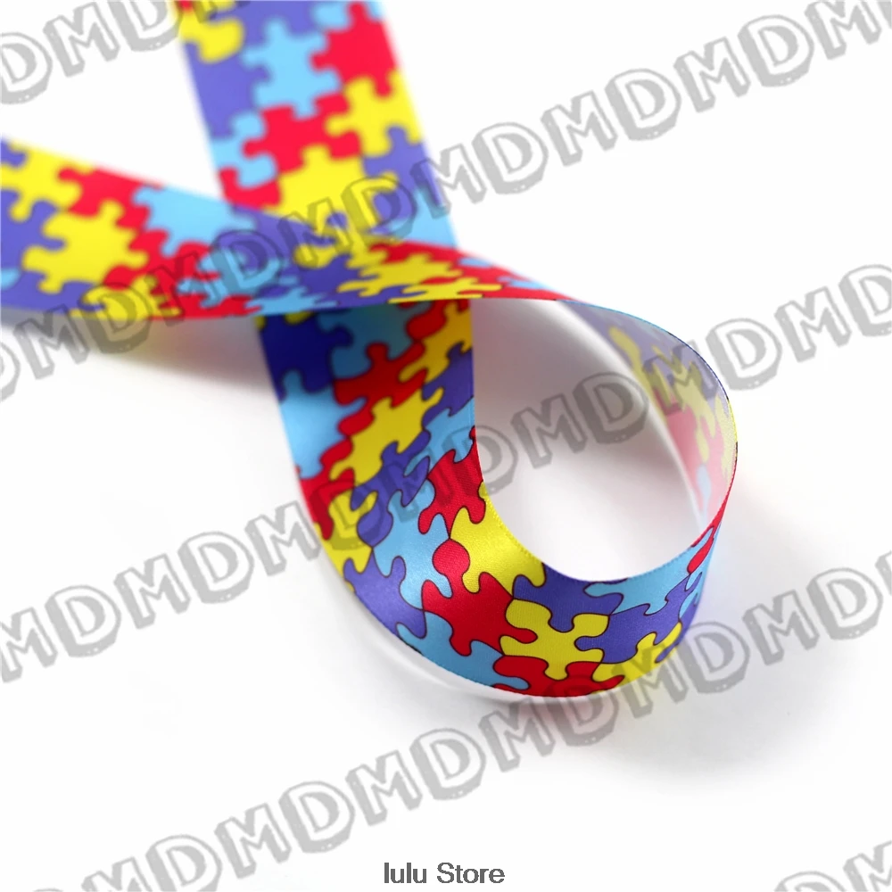 100 Yards 9mm-75mm Autism Awareness Puzzle printed satin ribbon geometric silk satin ribbon diy handmade gift wrap HT-01709
100 Yards 9mm-75mm Autism Awareness Puzzle printed satin ribbon geometric silk satin ribbon diy handmade gift wrap HT-01709