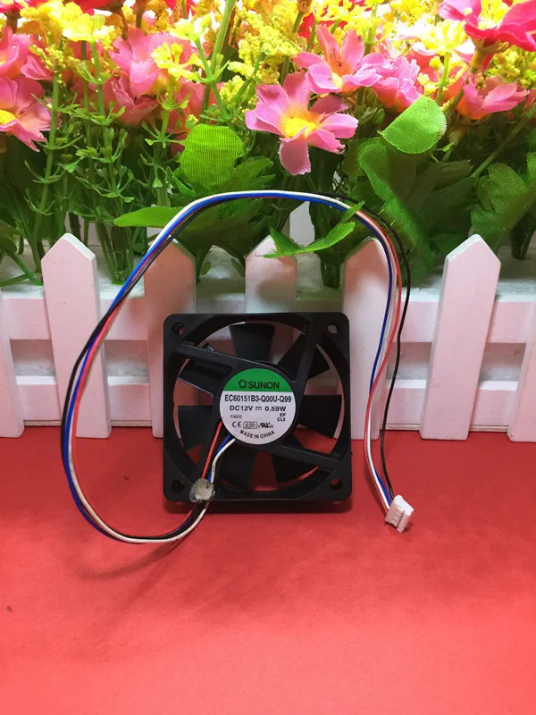 SUNON EC60151B3-Q00U-Q99 DC12V 6cm 6015 60*60*15MM 0.59W 4-wires double ball bear cooling fan
SUNON EC60151B3-Q00U-Q99 DC12V 6cm 6015 60*60*15MM 0.59W 4-wires double ball bear cooling fan