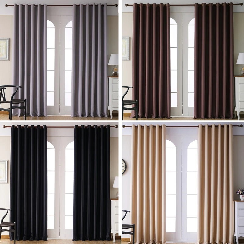 

300cm Height Blackout Curtains For Pure Color Modern Bedroom Window Living Room Cortina Cortinas Curtain Drapes