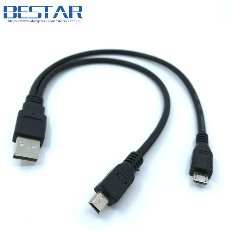 2 in 1 COMBO Mini-usb Mini USB & micro usb 2.0 Micro-USB 5 pin connector Cable 30cm 1ft For charge and data sync
2 in 1 COMBO Mini-usb Mini USB & micro usb 2.0 Micro-USB 5 pin connector Cable 30cm 1ft For charge and data sync