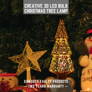 3D LED Christmas Tree Bulb Creative Christmas Tree Holiday Lamp E27 AC85-265V Warm White Decoration Lantern Bulb Gift Holiday
3D LED Christmas Tree Bulb Creative Christmas Tree Holiday Lamp E27 AC85-265V Warm White Decoration Lantern Bulb Gift Holiday