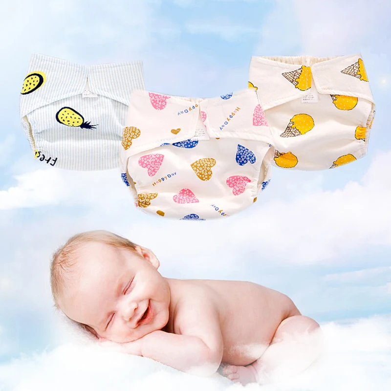 Фото Adjustable Baby Reusable Training Pants Washable Cotton Cloth Nappy Infant Diaper Waterproof Panties | Мать и ребенок