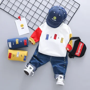 2019 spring and autumn new boys fashion suit boys two sets of casual cotton letters male baby suit
2019 spring and autumn new boys fashion suit boys two sets of casual cotton letters male baby suit